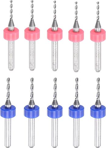 uxcell Micro PCB Drill Bit Set 1.2mm 1.5mm, 1/8" 3.175mm Shank Tungsten Carbide CNC Engraving Print Circuit Board Drill Bits Rotary Tool 20pcs in Saudi Arabia