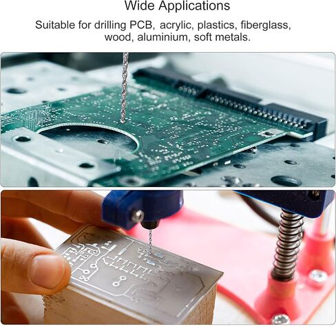 uxcell Micro PCB Drill Bit Set 1.2mm 1.5mm, 1/8" 3.175mm Shank Tungsten Carbide CNC Engraving Print Circuit Board Drill Bits Rotary Tool 20pcs in Saudi Arabia