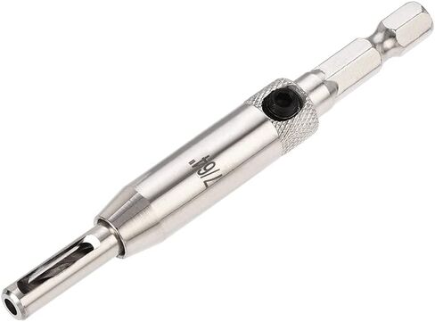 uxcell Self Centering Hinge Tapper Core Drill Bit, Hole Puncher, 7/64 Diameter, for Woodworking, Silver in Saudi Arabia