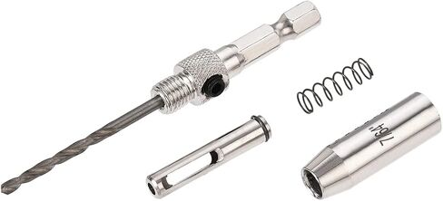 uxcell Self Centering Hinge Tapper Core Drill Bit, Hole Puncher, 7/64 Diameter, for Woodworking, Silver in Saudi Arabia