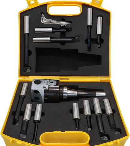 HFS (R) Boring Head R8 Shank Carbide Boring BAR Set Bridgeport Milling (F1-3IN 2/4IN 12PCS) in Saudi Arabia