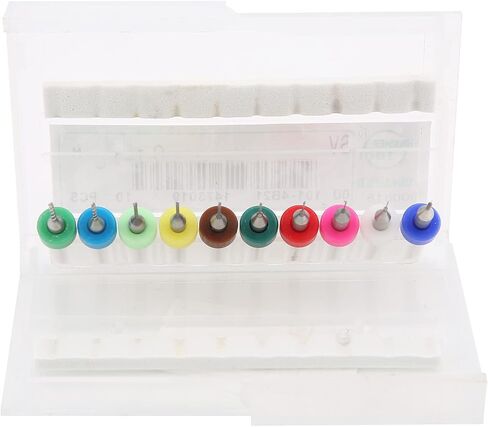 10Pcs PCB Drill Bits Set Tungsten Steel 0.1-1.0mm Micro Twist Bits for Print Circuit Board CNC Engraving in Kuwait
