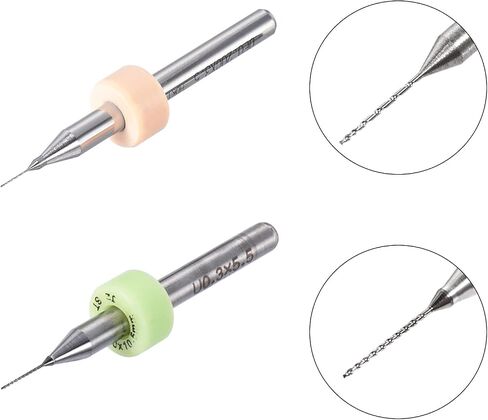 uxcell Micro PCB Drill Bit Set, 1/8" 3.175mm Shank 0.2mm 0.3mm Tungsten Carbide Tip CNC Engraving Print Circuit Board Drilling Rotary Tool 30pcs in Saudi Arabia