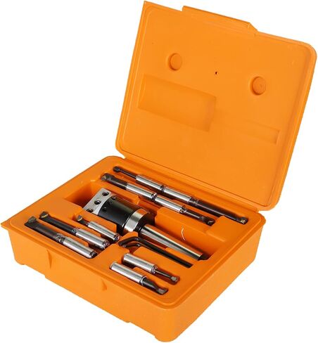 Timunr 2 Inch Boring Head MT3 Shank 3/8 Inch - 16 Thread Boring Tool Set Steel with 9Pcs 1/2 Inch Carbide Boring Bar Set in Saudi Arabia