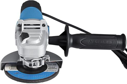 Hercules 7 Amp 4-1/2 in. Slide Switch Angle Grinder - Professional-Grade Aluminum Gear Case and Reinforced Plastic Body for Maximum Durability, Fast Grinding, Cutting and Shaping with 11,000 RPM in Saudi Arabia
