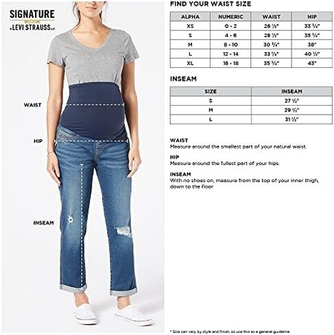 بنطلون جينز ضيق مطبوع عليه شعار Levi Strauss & Co. Gold Label للسيدات الحوامل in Kuwait