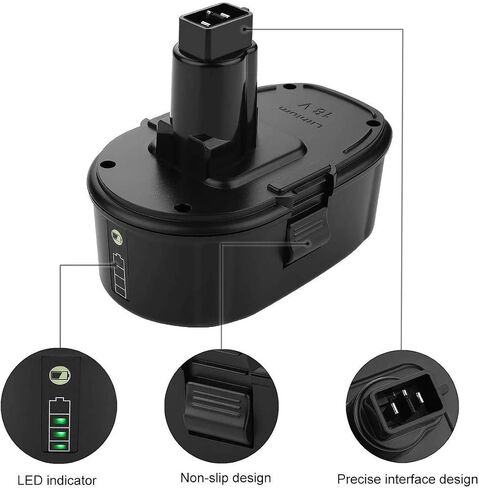 Bakipante Replacement 6.5Ah Lithium Dewalt 18V Battery for Dewalt 18 Volt XRP Battery DC9096 DC9098 DC9099 DE9039 DE9095 DE9096 DE9098 DW9095 DW9096 DW9098 DE9503 DC9182 Dewalt Batteries in Saudi Arabia