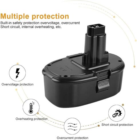 Bakipante Replacement 6.5Ah Lithium Dewalt 18V Battery for Dewalt 18 Volt XRP Battery DC9096 DC9098 DC9099 DE9039 DE9095 DE9096 DE9098 DW9095 DW9096 DW9098 DE9503 DC9182 Dewalt Batteries in Saudi Arabia