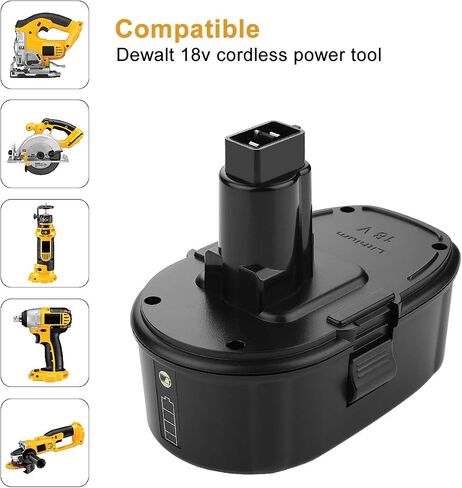 Bakipante Replacement 6.5Ah Lithium Dewalt 18V Battery for Dewalt 18 Volt XRP Battery DC9096 DC9098 DC9099 DE9039 DE9095 DE9096 DE9098 DW9095 DW9096 DW9098 DE9503 DC9182 Dewalt Batteries in Saudi Arabia