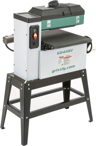 Grizzly Industrial G0458Z - ماكينة سنفرة أسطوانة مفتوحة مقاس 18 بوصة 1-1/2 HP مع تغذية VS in Kuwait