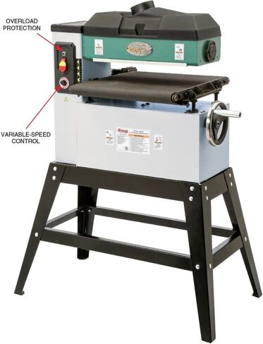 Grizzly Industrial G0458Z - ماكينة سنفرة أسطوانة مفتوحة مقاس 18 بوصة 1-1/2 HP مع تغذية VS in Kuwait