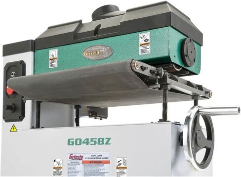 Grizzly Industrial G0458Z - ماكينة سنفرة أسطوانة مفتوحة مقاس 18 بوصة 1-1/2 HP مع تغذية VS in Kuwait