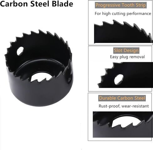 KUNTEC 17 Pieces Hole Saw Kit 3/4 inches-5 inches (19-127mm) Set with Mandrels, Super Sharp Saw Blade, Install Plate and Hex Key for Sawing Holes in Saudi Arabia