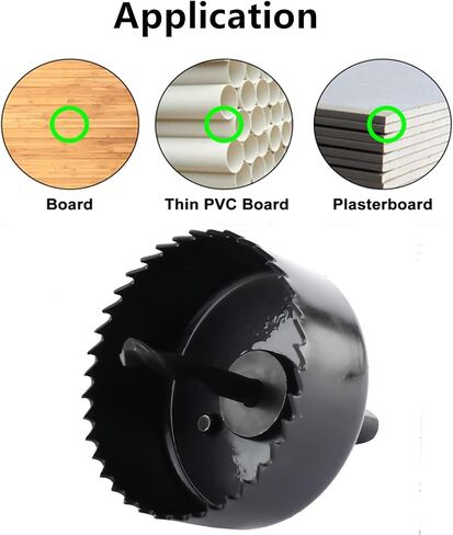 KUNTEC 17 Pieces Hole Saw Kit 3/4 inches-5 inches (19-127mm) Set with Mandrels, Super Sharp Saw Blade, Install Plate and Hex Key for Sawing Holes in Saudi Arabia