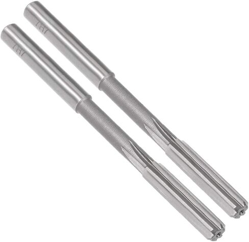 uxcell Chucking Reamer 4mm, H7 HSS Lathe Machine Reamer 6 Straight Flutes, Round Shank Milling Cutting Tool, Metric Reaming Drill Bit for Stainless Steel Metal Hole, 2pcs in Kuwait