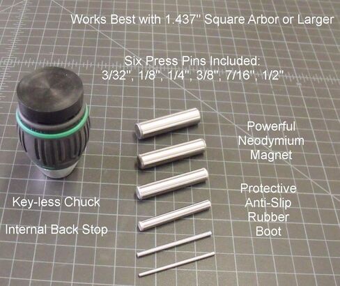 Arbor Press Magnetic Pin Press 1/2" Chuck Tool, APMT0.5 in Kuwait