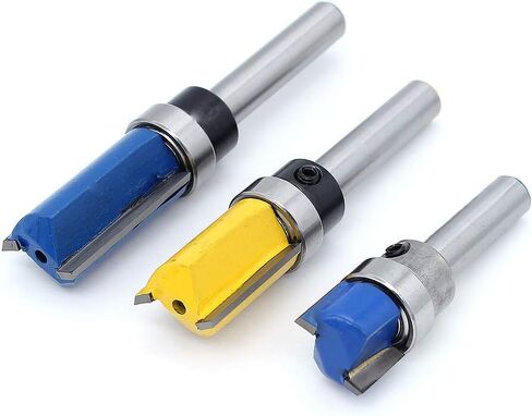 يوهتيك 3 قطع 1/4 انش اداة تقطيع وتفريز النجارة ، مجموعة لقم توجيه لقالب تقليم الساق in Kuwait