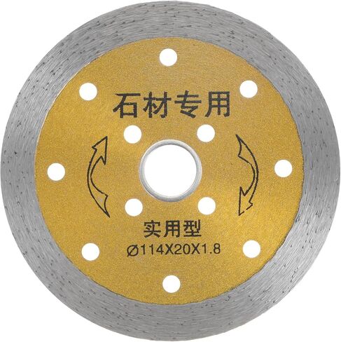 HARFINGTON Diamond Blade, 4.5" 114mm Continuous Rim Diamond Blade Diamond Saw Blade with 20mm Arbor for Angle Grinder, Cutting Porcelain Ceramic Tile Concrete, Yellow in Saudi Arabia