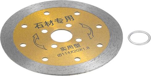 HARFINGTON Diamond Blade, 4.5" 114mm Continuous Rim Diamond Blade Diamond Saw Blade with 20mm Arbor for Angle Grinder, Cutting Porcelain Ceramic Tile Concrete, Yellow in Saudi Arabia
