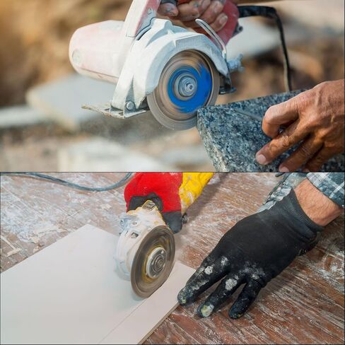 HARFINGTON Diamond Blade, 4.5" 114mm Continuous Rim Diamond Blade Diamond Saw Blade with 20mm Arbor for Angle Grinder, Cutting Porcelain Ceramic Tile Concrete, Yellow in Saudi Arabia