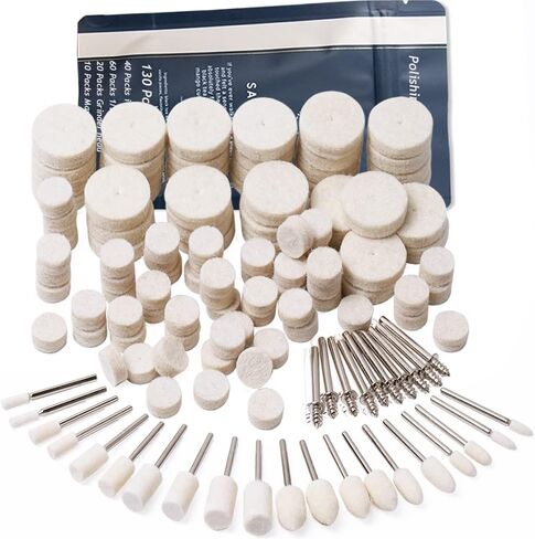 Polishing Buffing Wheel Set for Dremel Polishing Kit with 1/8" Shank Polishing Wheel for Rotary Tools Accessories 130Pcs in Kuwait
