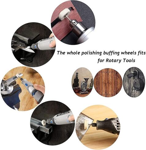Polishing Buffing Wheel Set for Dremel Polishing Kit with 1/8" Shank Polishing Wheel for Rotary Tools Accessories 130Pcs in Kuwait