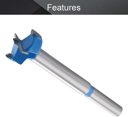 Utoolmart Forstner Drill Bits, 18mm Cemented Carbide Wood Cutter Tool, Round Shank Woodworking Hole Saw Cutter, 80mm Length Woodworking Hole Boring Bit, Blue in Kuwait