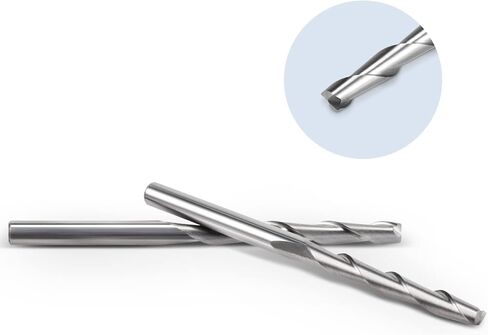 HQMaster CNC Router Bits 1/8" Shank CNC Bit End Mill Flat Nose Carbide Endmill Two Flute Spiral Upcut Milling Cutter Tool Set for Wood PVC MDF Hardwood 10Pcs (3.175 mm) in Kuwait