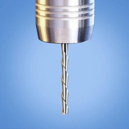 HQMaster CNC Router Bits 1/8" Shank CNC Bit End Mill Flat Nose Carbide Endmill Two Flute Spiral Upcut Milling Cutter Tool Set for Wood PVC MDF Hardwood 10Pcs (3.175 mm) in Kuwait