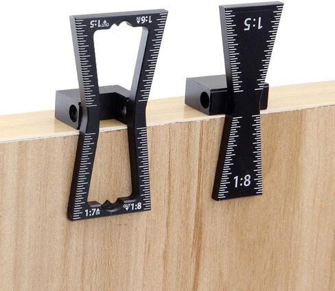 2 PCS Dovetail Marker Guide, Aluminum Alloy Dovetail Marking Jig Precise Wood Dovetail Tools, Dovetail Guide with 1:5, 1:6, 1:7 and 1:8 Slopes for Both Softwood or Hardwood Applications in Saudi Arabia