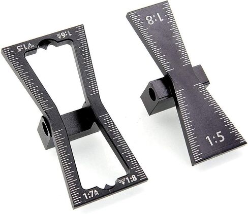 2 PCS Dovetail Marker Guide, Aluminum Alloy Dovetail Marking Jig Precise Wood Dovetail Tools, Dovetail Guide with 1:5, 1:6, 1:7 and 1:8 Slopes for Both Softwood or Hardwood Applications in Saudi Arabia