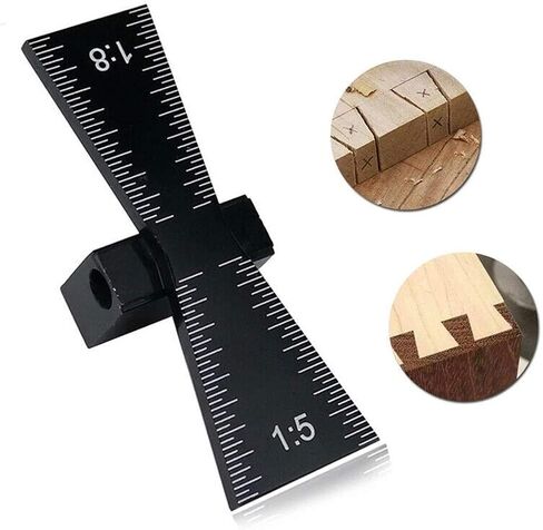 2 PCS Dovetail Marker Guide, Aluminum Alloy Dovetail Marking Jig Precise Wood Dovetail Tools, Dovetail Guide with 1:5, 1:6, 1:7 and 1:8 Slopes for Both Softwood or Hardwood Applications in Saudi Arabia