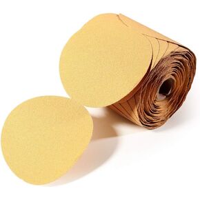 SPEEDWOX 100 Pcs 80 Grit 5 inch Round Sanding Paper Roll Sanding Disc | Adhesive Back PSA Sticky Back, No Hole Stick and Sand, For Wood, Auto Body Repair, Marine, Paint, Metal and Plastics in Saudi Arabia