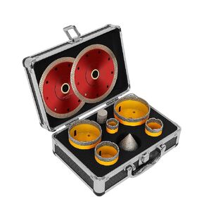 الماس بلاط لقمة ثقب مجموعة ثقب المنشار عدة 25/35/45/65/75 مللي متر الماس مثقاب 20 مللي متر إصبع مثقاب 50 مللي متر الميلا الشطب بت زاوية طاحونة الحفر ملموسة الزجاج السيراميك الجرانيت الرخام in Kuwait