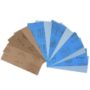 ADVcer 9x3.6 inch 18 Sheets Sandpaper, Wet or Dry 5000-15000 Grit 6 Assortment Sand Paper, Extra Fine Precision Abrasive Pads for Automotive Sanding, Wood Turing Finishing, Metal Furniture Polishing