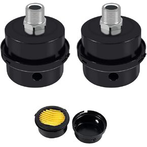 مرشح كاتم صوت ضاغط الهواء من بوسوكس، عبوة من 2 قطع 3/8 بوصة PT 16 مم ضاغط هواء 16 مم عناصر فلتر تنقية تنقية تنقية الهواء (3/8 بوصة PT، 16 مم) in Kuwait