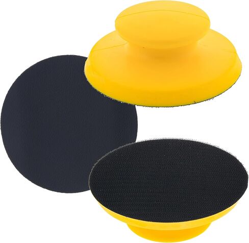 Dura-Gold Pro Series 5" Round-Shaped Hand Sanding Block Pad for Hook & Loop and PSA 5" DA Sanding Discs, 2 Pack - PSA Sandpaper Conversion Adapter Pad - Automotive Car Sand Wood Woodworking Furniture in Saudi Arabia
