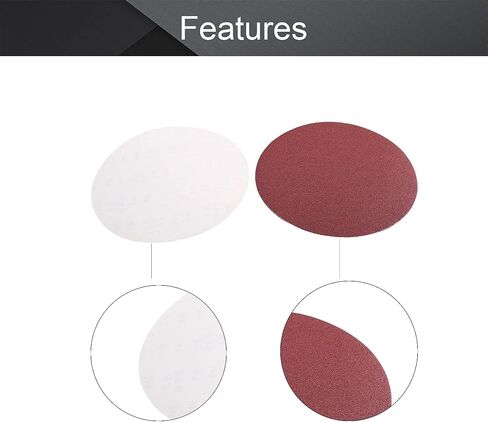 Utoolmart PSA Sanding Discs, 12-inch Self Stick Adhesive Back Sandpaper, 60 Grits No-Hole Aluminum Oxide Sanding Paper, for Random Orbital Sander, Wood, Metal Polishing, 8 Pcs in Saudi Arabia