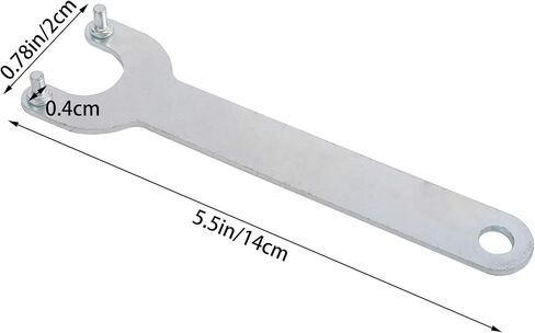 WerkWeit Grinder Angle Spanner Wrench Flange Nut Kit, 1PCS Angle Grinder Flange Wrench and 6PCS Flange Nuts, Compatible with Dewalt Bosch Black Decker Ryobi Makita(4.5" 5" 5/8-11) in Kuwait