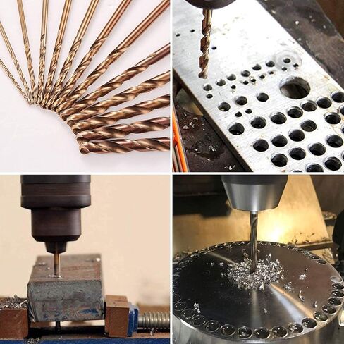 كوبالت حفر مجموعة M35 HSS 13-Pcs مجموعة جوبر حفر كيت ل الفولاذ المقاوم للصدأ، معدن صلب، حديد الزهر والخشب البلاستيك، 1/16"-1/4" in Kuwait