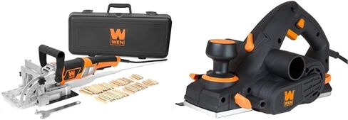 WEN JN8504 8.5-Amp Plate and Biscuit Joiner with Case and Biscuits & JN111B #10 Birch Wood Biscuits for Woodworking, 100 Pack in Kuwait