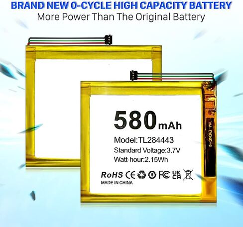 SHENMZ Replacement TL284443 Battery, 580mAh Super High Capacity Replacement Battery for Nest Learning Thermostat 2nd 3rd Generation in Saudi Arabia