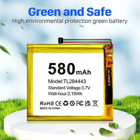 SHENMZ Replacement TL284443 Battery, 580mAh Super High Capacity Replacement Battery for Nest Learning Thermostat 2nd 3rd Generation in Saudi Arabia