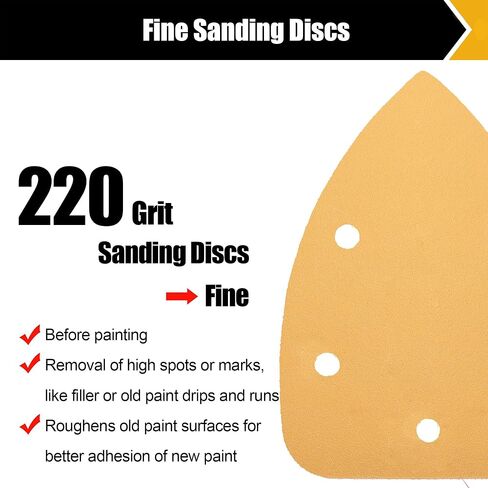 BOSHCRAFT 30 Pcs Mouse Sander Sandpaper, Mouse Detail Sandpaper Hook and Loop Sandpaper Sanding Pads for Wood Metal Mouse Detail Sander 60/80/120/220/320/400 Grit 5 in 5 Holes in Kuwait