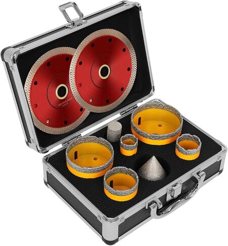 الماس بلاط لقمة ثقب مجموعة ثقب المنشار عدة 25/35/45/65/75 مللي متر الماس مثقاب 20 مللي متر إصبع مثقاب 50 مللي متر الميلا الشطب بت زاوية طاحونة الحفر ملموسة الزجاج السيراميك الجرانيت الرخام in Kuwait