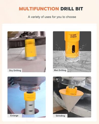 الماس بلاط لقمة ثقب مجموعة ثقب المنشار عدة 25/35/45/65/75 مللي متر الماس مثقاب 20 مللي متر إصبع مثقاب 50 مللي متر الميلا الشطب بت زاوية طاحونة الحفر ملموسة الزجاج السيراميك الجرانيت الرخام in Kuwait