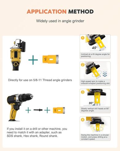 الماس بلاط لقمة ثقب مجموعة ثقب المنشار عدة 25/35/45/65/75 مللي متر الماس مثقاب 20 مللي متر إصبع مثقاب 50 مللي متر الميلا الشطب بت زاوية طاحونة الحفر ملموسة الزجاج السيراميك الجرانيت الرخام in Kuwait