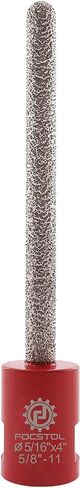 FOCSTOL Diamond Mortar Raking Bit - 5/16''x4''(8x100mm) Diamond Mortar Router for Mortar Raking Tuck Pointing Masonry Stone Brick Removal 5/8''-11 Thread in Saudi Arabia