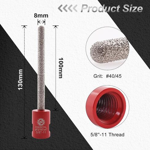 FOCSTOL Diamond Mortar Raking Bit - 5/16''x4''(8x100mm) Diamond Mortar Router for Mortar Raking Tuck Pointing Masonry Stone Brick Removal 5/8''-11 Thread in Saudi Arabia