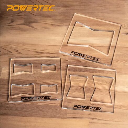 مجموعة قوالب ترصيع الفراشة POWERTEC 71728 | جهاز التوجيه وقطع النجارة الزخرفية – مجموعة 3 قطع in Kuwait